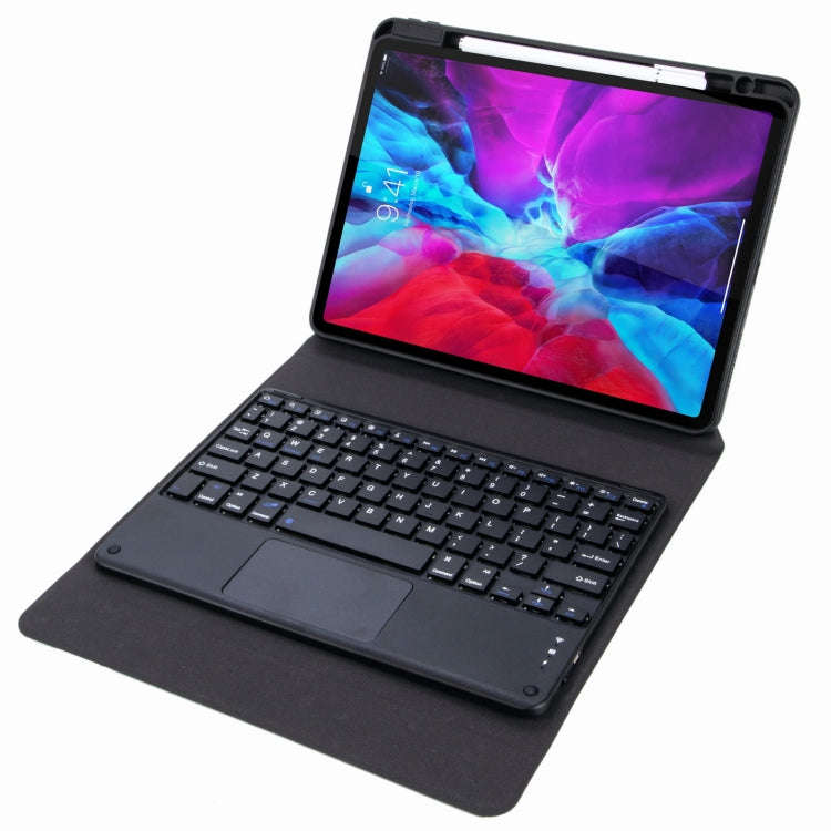 H-102C Touch Bluetooth Keyboard Leather Case with Rear Three-fold Holder For iPad 10.2 2020 & 201...