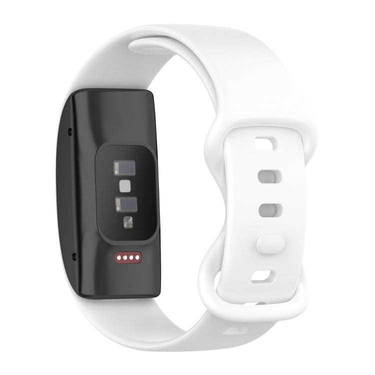 For Amazon Halo 1st Generation Butterfly Buckle Solid Color Silicone Watch Band(White)