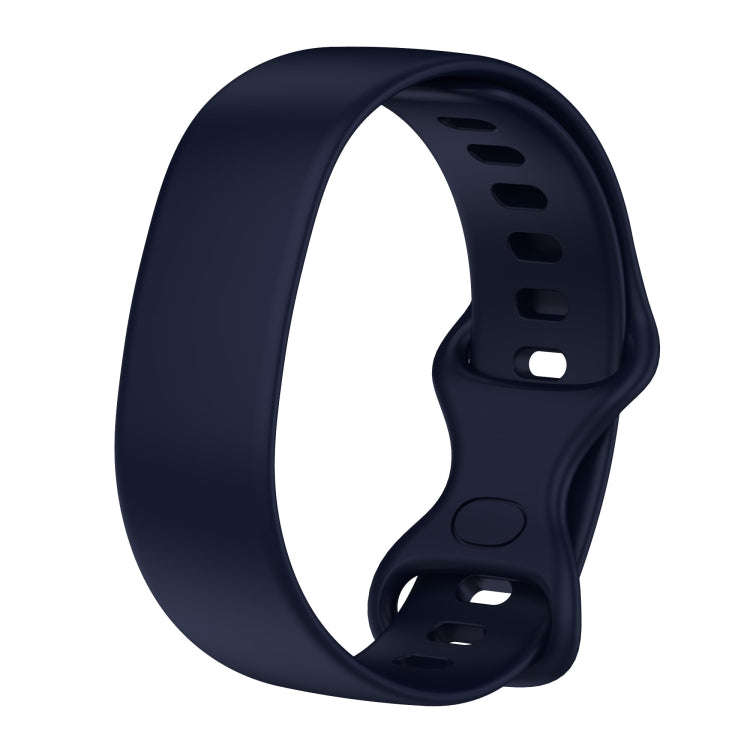 For Amazon Halo 1st Generation Butterfly Buckle Solid Color Silicone Watch Band(Navy Blue)