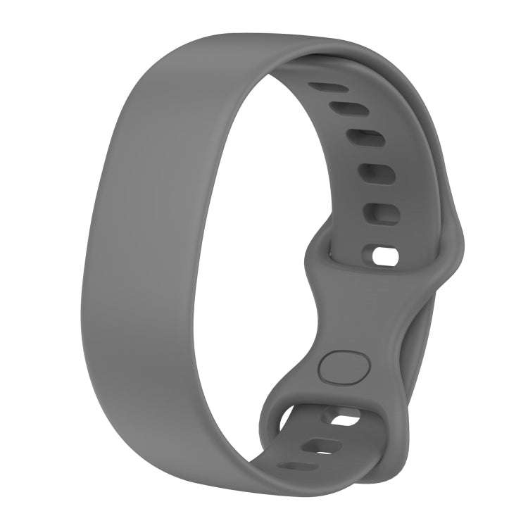 For Amazon Halo 1st Generation Butterfly Buckle Solid Color Silicone Watch Band(Grey)