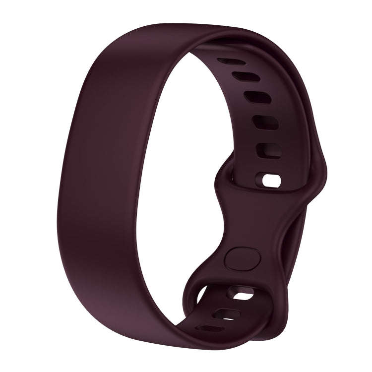 For Amazon Halo 1st Generation Butterfly Buckle Solid Color Silicone Watch Band(Dark Purple)