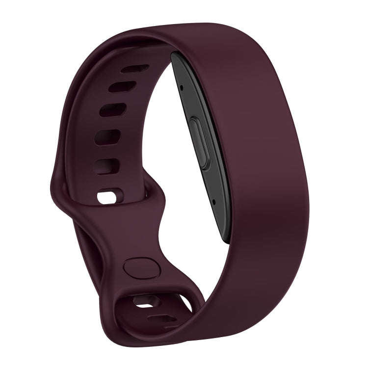 For Amazon Halo 1st Generation Butterfly Buckle Solid Color Silicone Watch Band(Dark Purple)