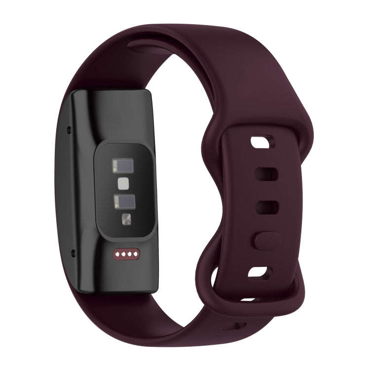 For Amazon Halo 1st Generation Butterfly Buckle Solid Color Silicone Watch Band(Dark Purple)