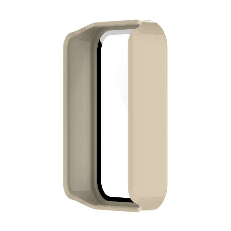 For Xiaomi Redmi Smart Band Pro PC + Tempered Glass Watch Protective Case(Ivory White)