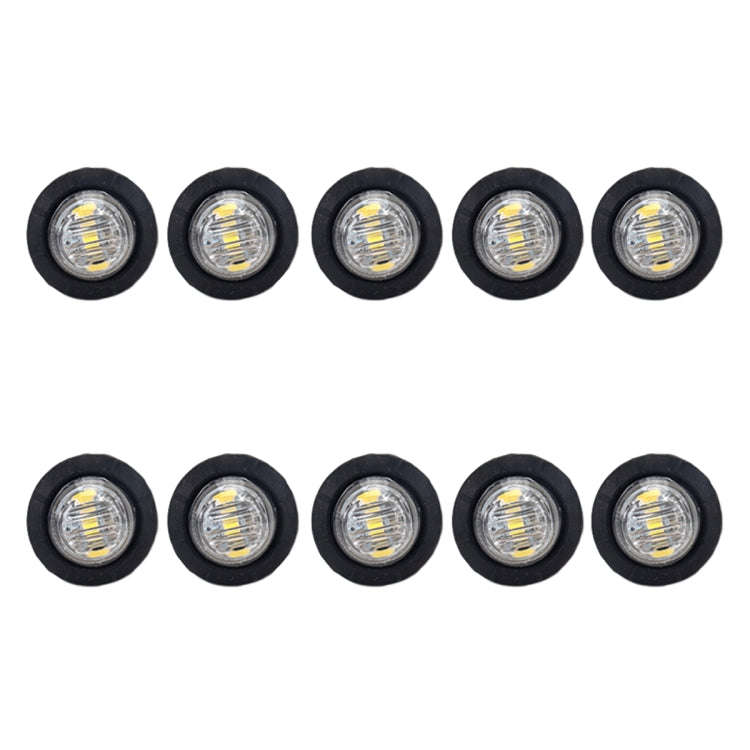 A5012 White Light 10 in 1 Truck Trailer LED Round Side Marker Lamp