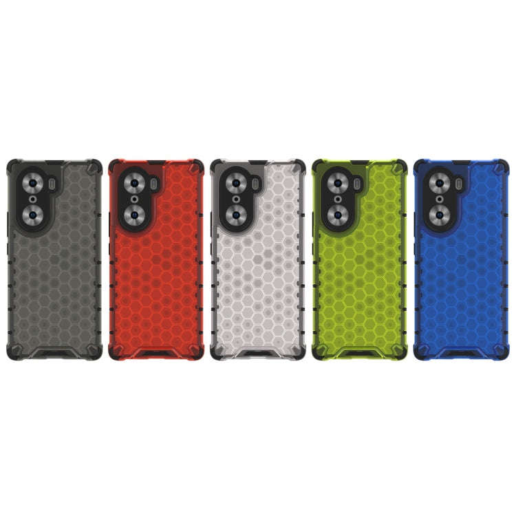 For Honor 60 Honeycomb PC + TPU Phone Case(Black)