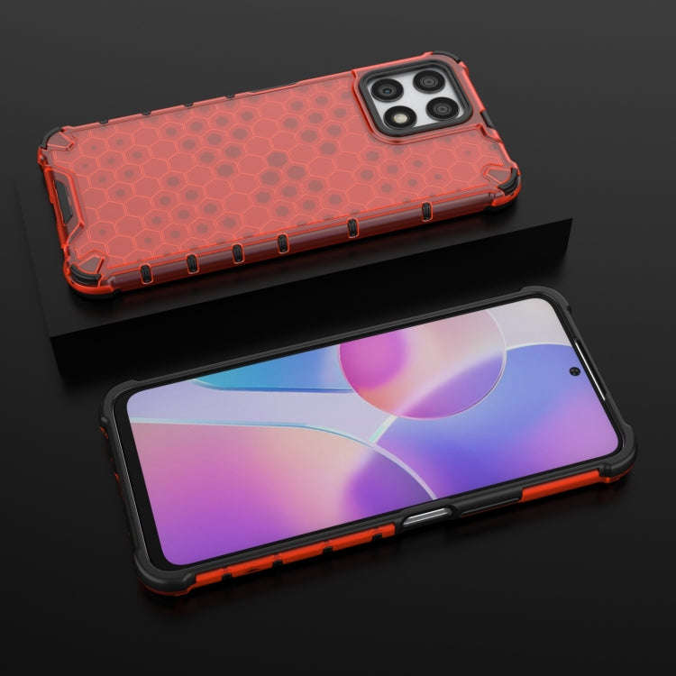 For Honor X30i Honeycomb PC + TPU Phone Case(Red)