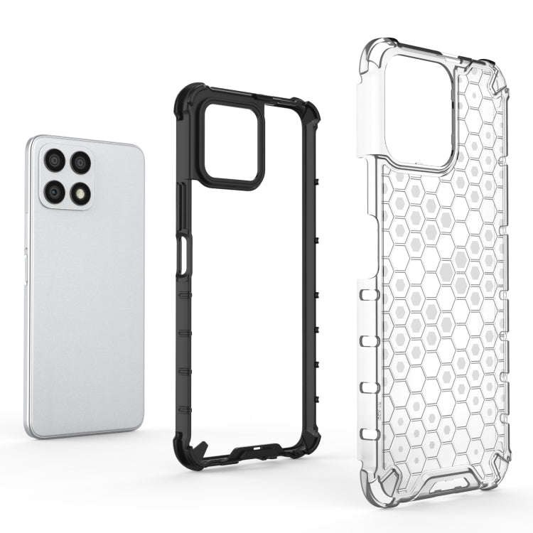 For Honor X30i Honeycomb PC + TPU Phone Case(Red)