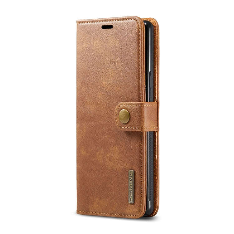 For Google Pixel 6 Pro DG.MING Crazy Horse Texture Detachable Magnetic Leather Phone Case(Brown)