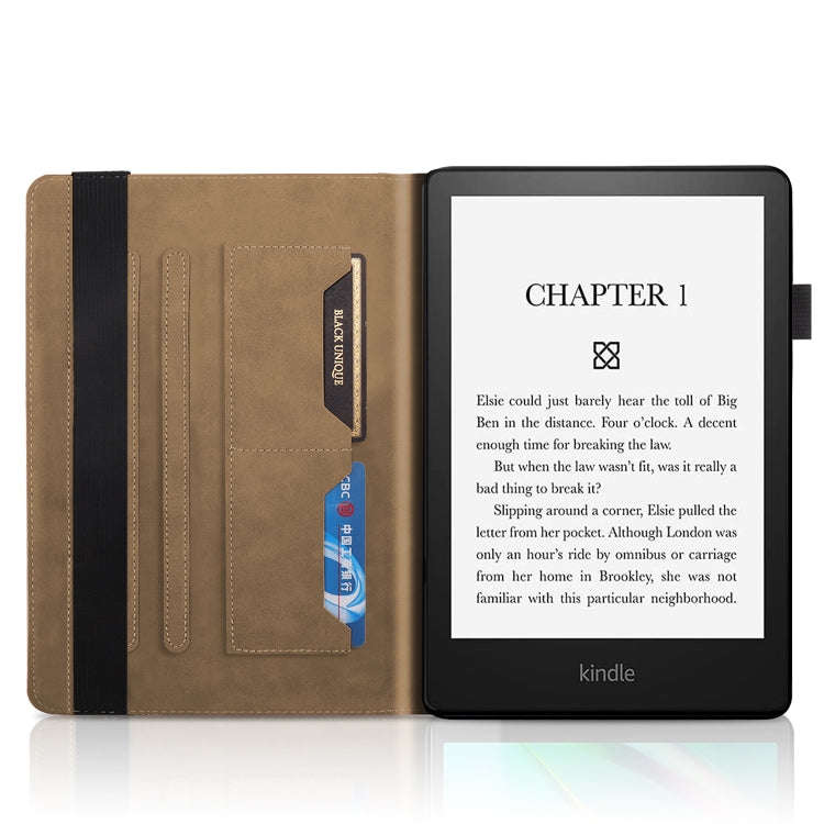 For Amazon Kindle Paperwhite 5 2021 Life Tree Series Leather Tablet Case(Brown)
