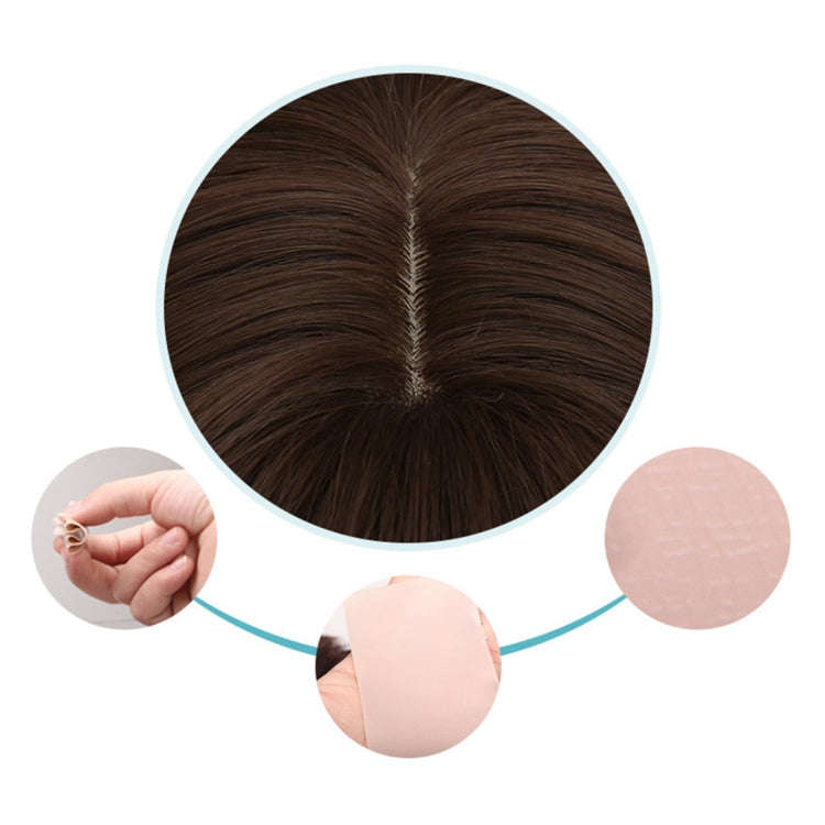 Air Bangs Fluffy Corn Blanching Water Ripple Long Curly Hair Wig Rose Net Headgear for Women(Ligh...