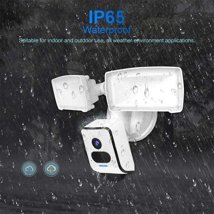 ESCAM QF612 3MP WiFi IP Camera & Floodlight, Support Night Vision / PIR Detection(UK Plug)