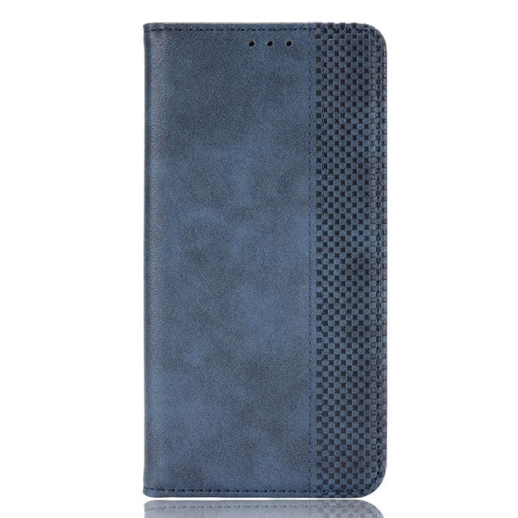 For Infinix Hot 11s Magnetic Buckle Retro Texture Leather Case(Blue)