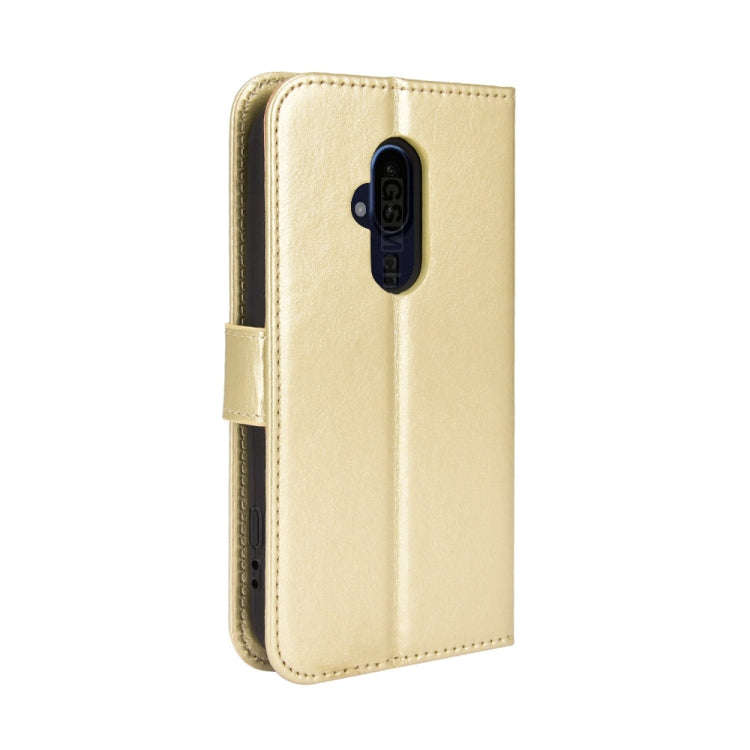 For Fujitsu F52B JP Retro Crazy Horse Texture Leather Phone Case(Gold)