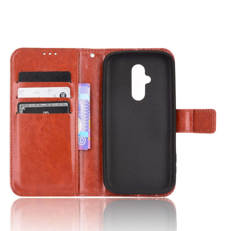 For Fujitsu F52B JP Retro Crazy Horse Texture Leather Phone Case(Brown)