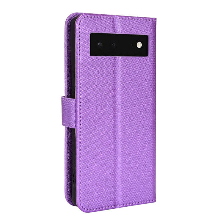 For Google Pixel 6 Diamond Texture Leather Phone Case(Purple)