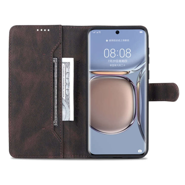 For Huawei P50 AZNS Dream II Skin Feel Horizontal Flip Leather Case(Coffee)
