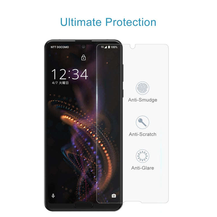 50 PCS 0.26mm 9H 2.5D Tempered Glass Film For Sharp Aquos R5G