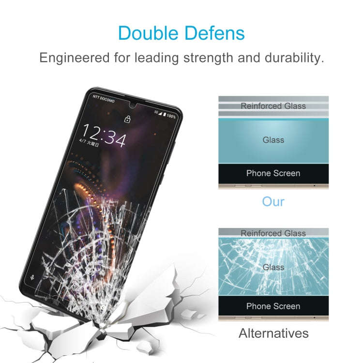 50 PCS 0.26mm 9H 2.5D Tempered Glass Film For Sharp Aquos R5G