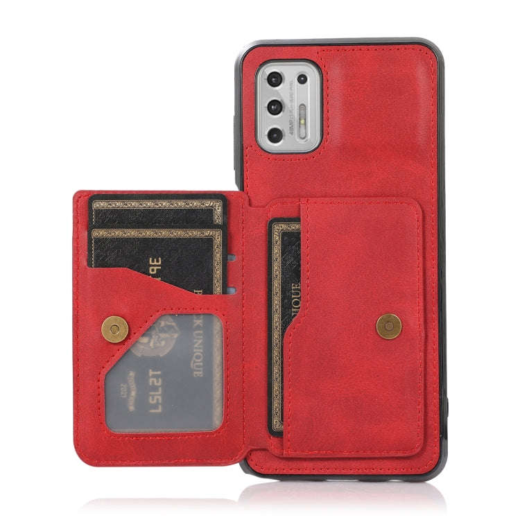 For Motorola Moto G Stylus 2021 Calf Texture Magnetic Phone Case(Red)