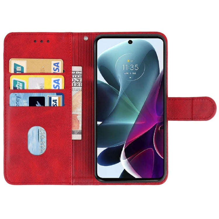Leather Phone Case For Motorola Moto G200 5G / Edge S30(Red)