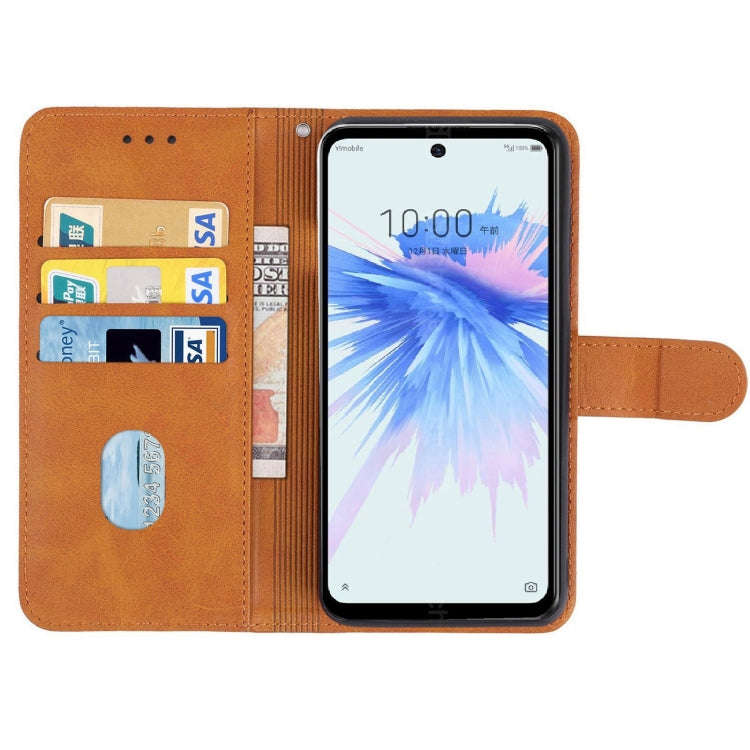 Leather Phone Case For ZTE Libero 5G II(Brown)