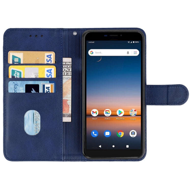Leather Phone Case For Cricket Debut / AT&T Calypso 2(Blue)