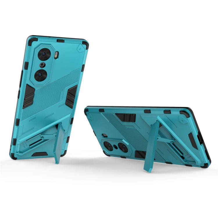 For Honor 60 Punk Armor 2 in 1 PC + TPU Phone Case(Blue)