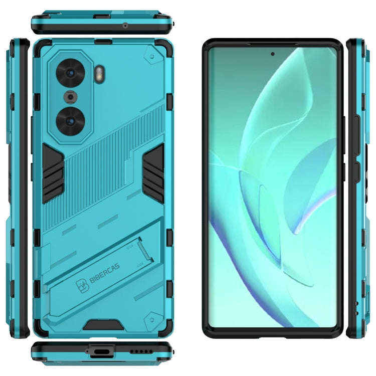 For Honor 60 Punk Armor 2 in 1 PC + TPU Phone Case(Blue)