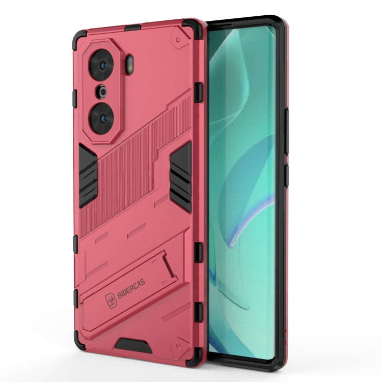 For Honor 60 Punk Armor 2 in 1 PC + TPU Phone Case(Light Red)