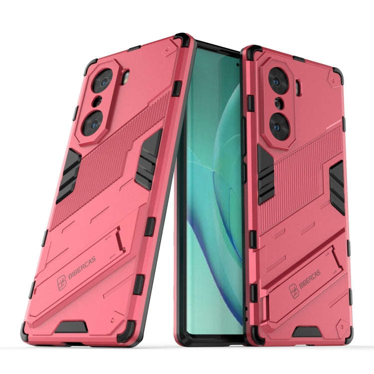 For Honor 60 Punk Armor 2 in 1 PC + TPU Phone Case(Light Red)
