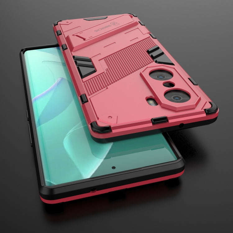 For Honor 60 Punk Armor 2 in 1 PC + TPU Phone Case(Light Red)