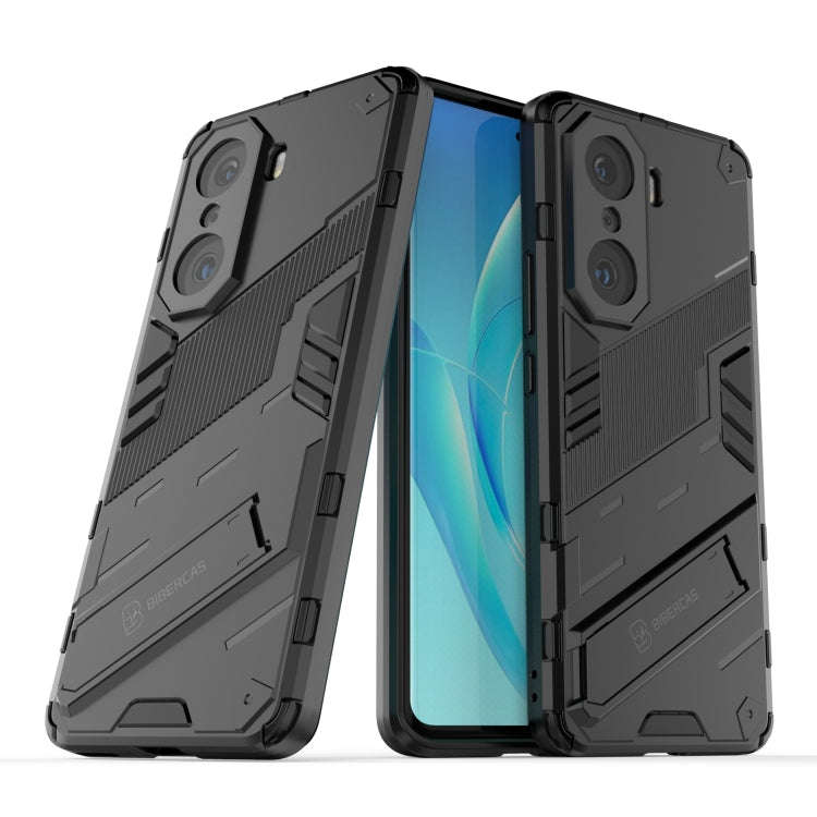 For Honor 60 Pro Punk Armor 2 in 1 PC + TPU Phone Case(Black)