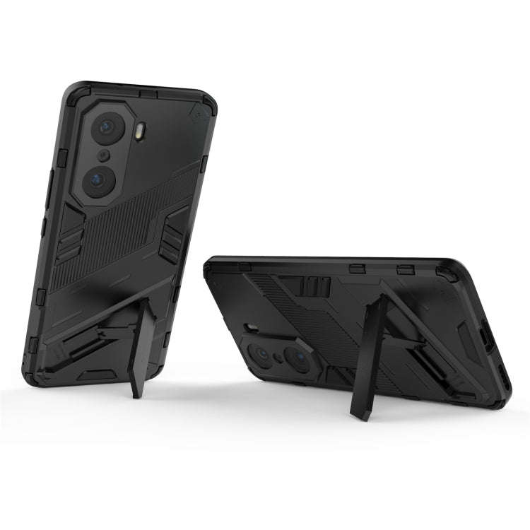 For Honor 60 Pro Punk Armor 2 in 1 PC + TPU Phone Case(Black)