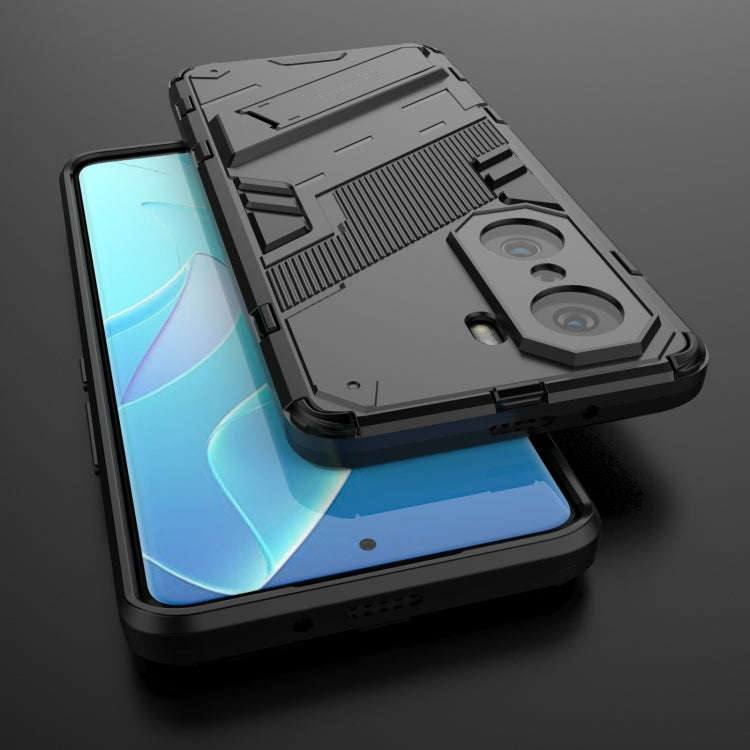 For Honor 60 Pro Punk Armor 2 in 1 PC + TPU Phone Case(Black)