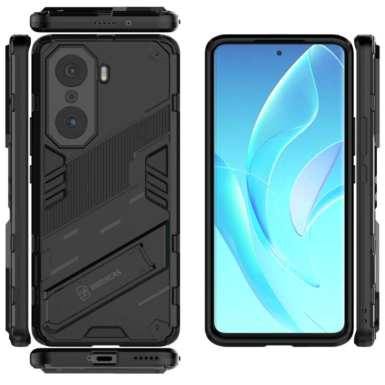 For Honor 60 Pro Punk Armor 2 in 1 PC + TPU Phone Case(Black)