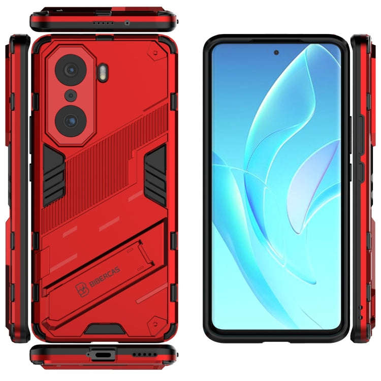 For Honor 60 Pro Punk Armor 2 in 1 PC + TPU Phone Case(Red)