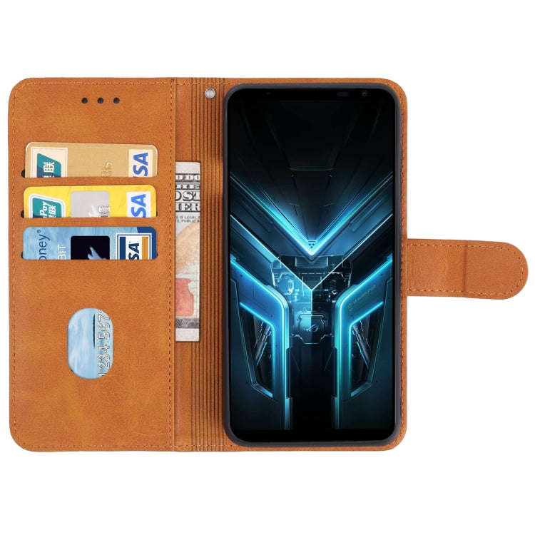 Leather Phone Case For Asus ROG Phone 3 ZS661KL(Brown)