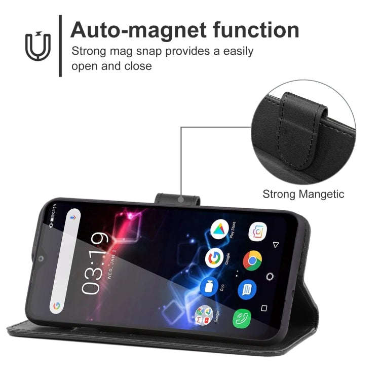Leather Phone Case For Oukitel K12(Black)