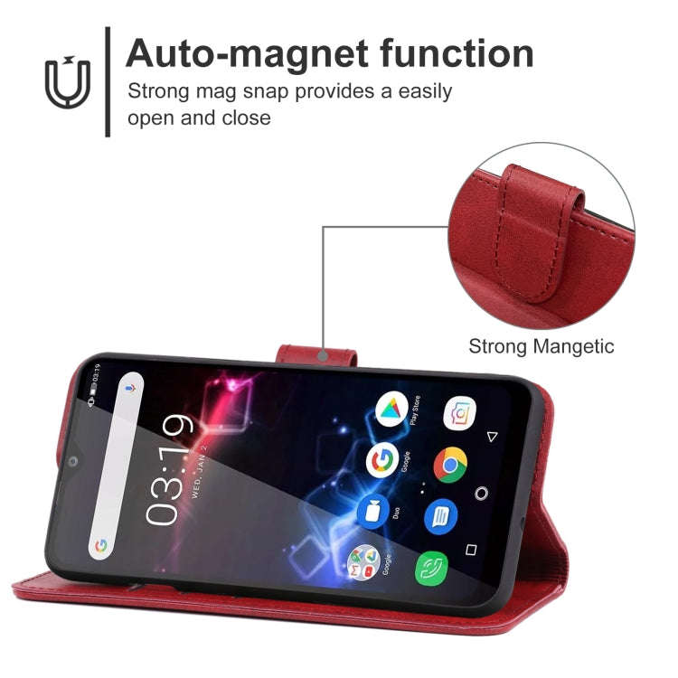 Leather Phone Case For Oukitel K12(Red)