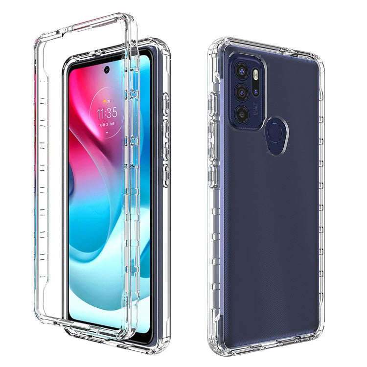 For Motorola Moto G60S High Transparency Two-color Gradual Change Phone Case(Transparent)