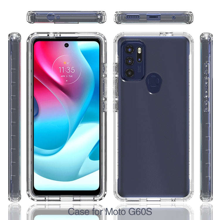 For Motorola Moto G60S High Transparency Two-color Gradual Change Phone Case(Transparent)