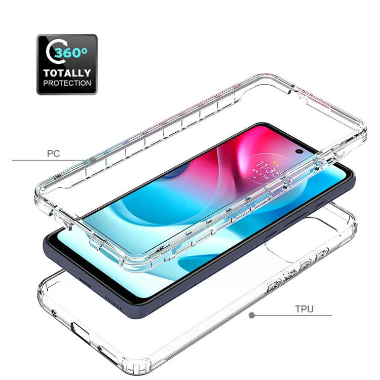 For Motorola Moto G60S High Transparency Two-color Gradual Change Phone Case(Transparent)