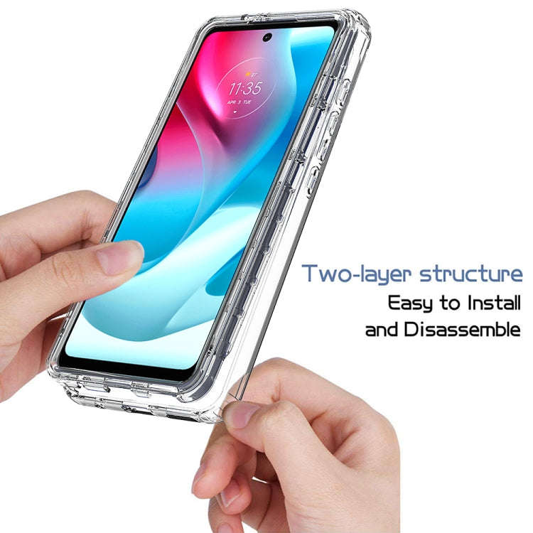 For Motorola Moto G60S High Transparency Two-color Gradual Change Phone Case(Transparent)