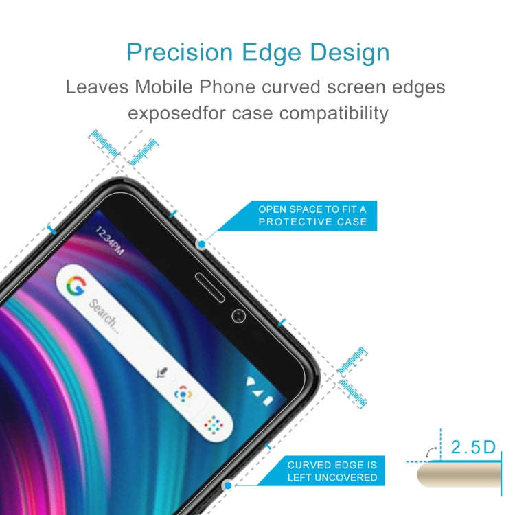 0.26mm 9H 2.5D Tempered Glass Film For BLU J9L