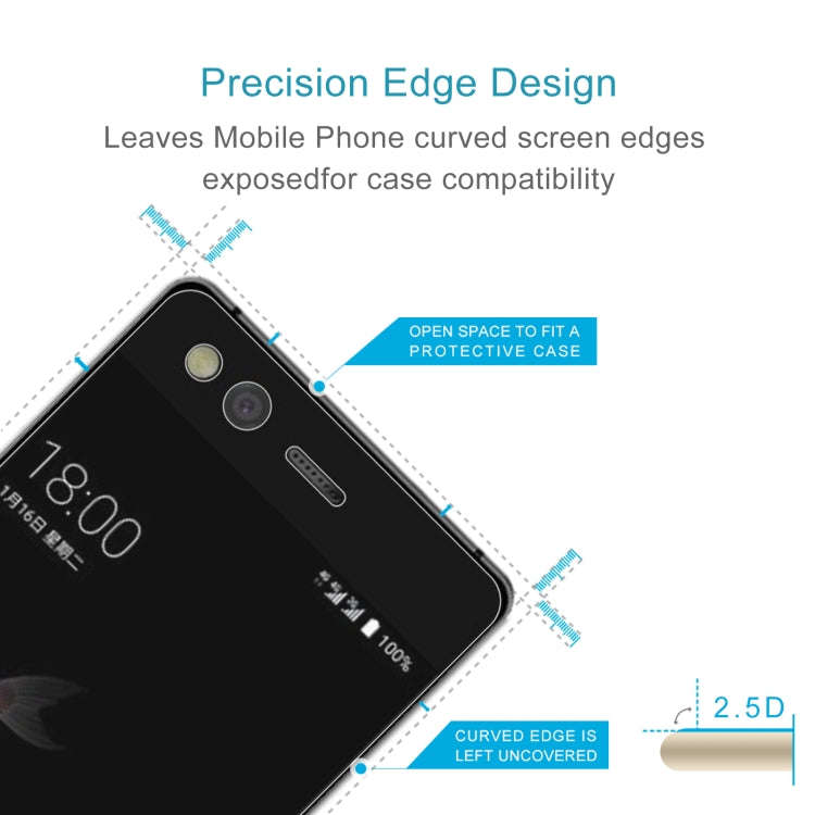 0.26mm 9H 2.5D Tempered Glass Film For ZTE Axon M