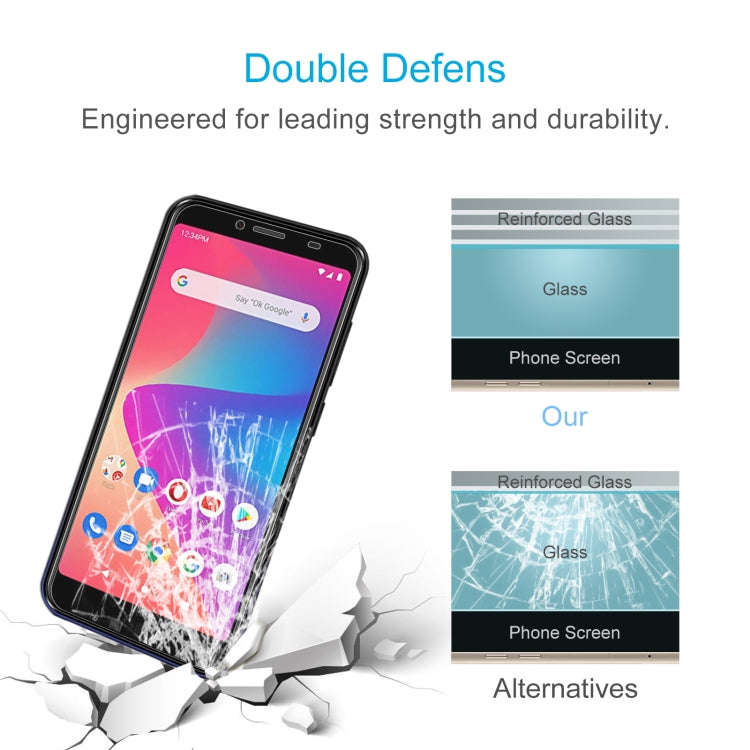 10 PCS 0.26mm 9H 2.5D Tempered Glass Film For BLU G50