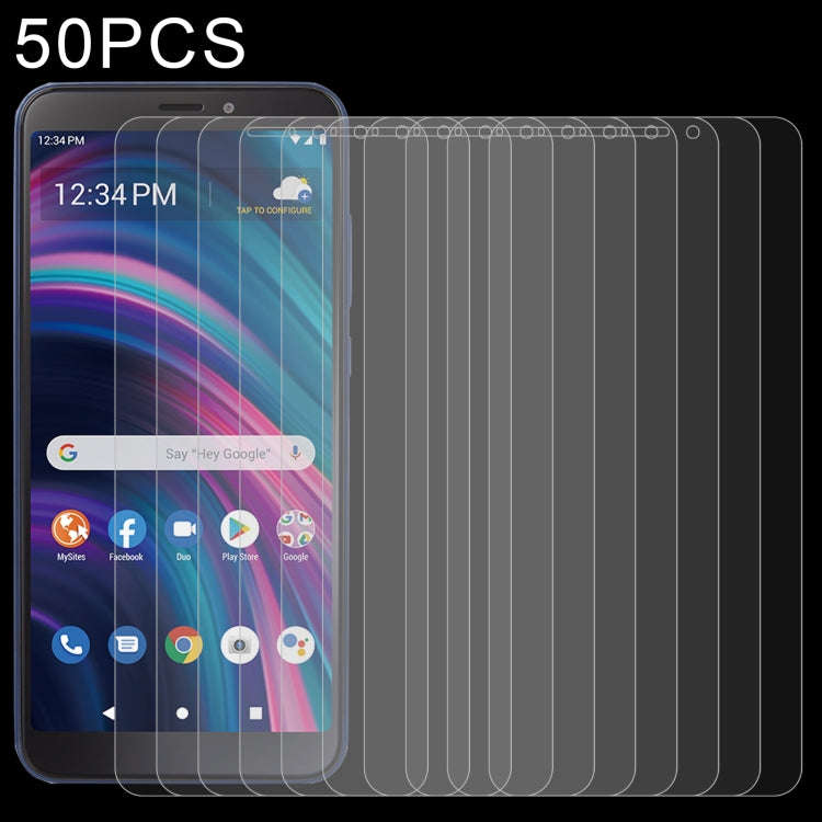 50 PCS 0.26mm 9H 2.5D Tempered Glass Film For BLU View 3