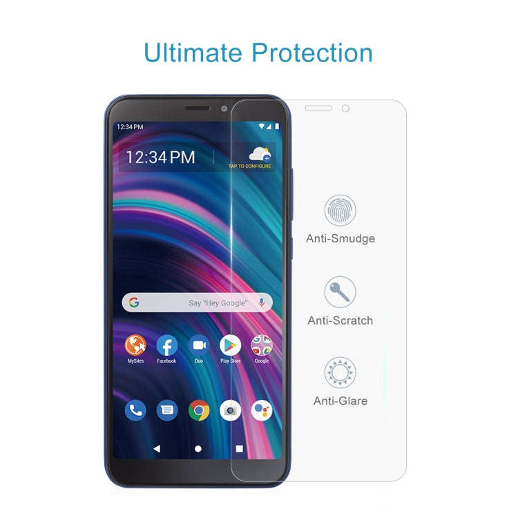 50 PCS 0.26mm 9H 2.5D Tempered Glass Film For BLU View 3