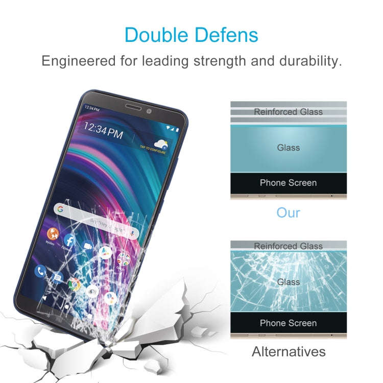 50 PCS 0.26mm 9H 2.5D Tempered Glass Film For BLU View 3